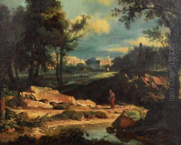 Italian Landscape Oil Painting by Richard Wilson