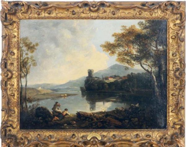 Llyn Peris And Dolbadarn Castle, Wales Oil Painting by Richard Wilson