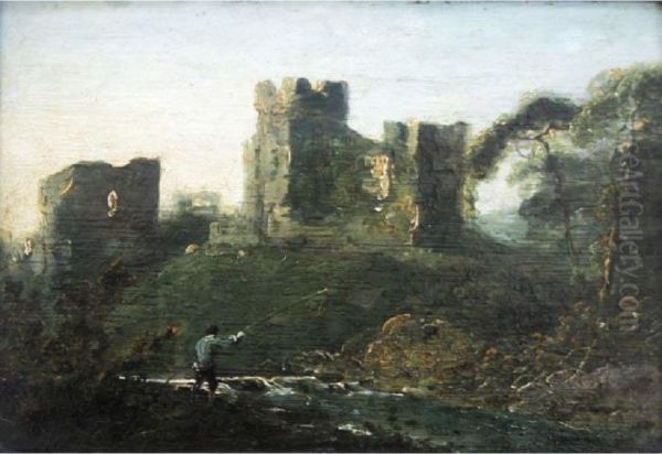 Ruins Beyond Oil Painting by Richard Wilson