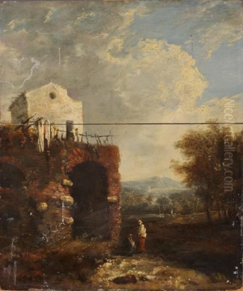 Ciceros Villa Oil Painting by Richard Wilson