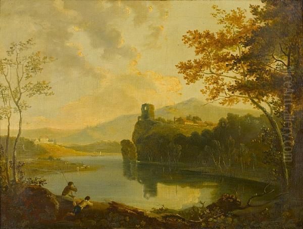 Llyn Peris And Dolbadarn Castle Oil Painting by Richard Wilson