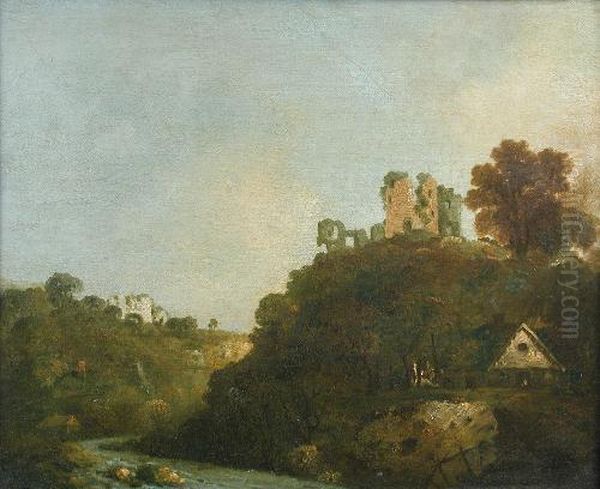 Italianate Landscape Oil Painting by Richard Wilson