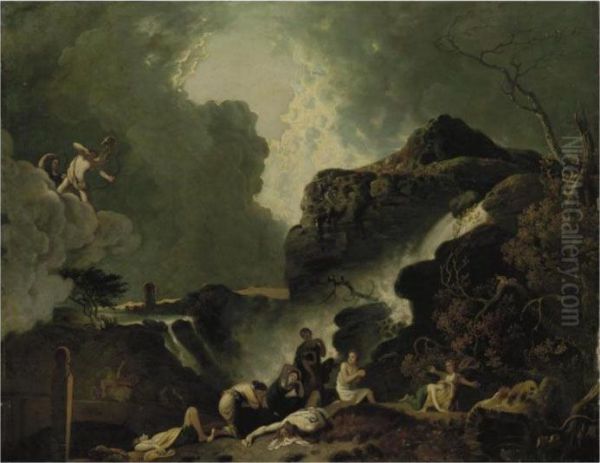 The Destruction Of The Children Of Niobe Oil Painting by Richard Wilson