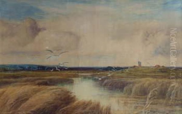 Viewon The Broads Oil Painting by Edmund Morison Wimperis