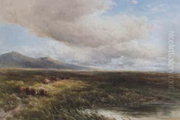 Rural Landscape With Cattle Oil Painting by Edmund Morison Wimperis