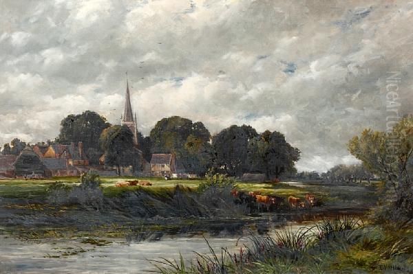 Hemingford Abbots In Huntingdon Oil Painting by Edmund Morison Wimperis