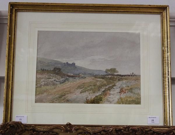 Landscape With Distant Castle Oil Painting by Edmund Morison Wimperis