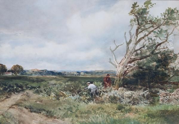 Woodcutters Oil Painting by Edmund Morison Wimperis