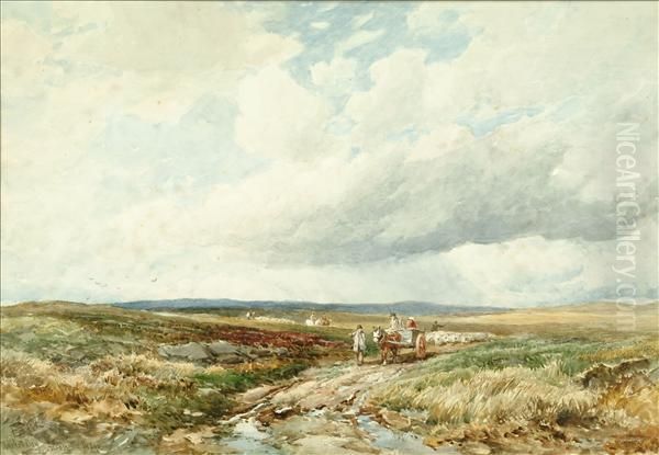 Market Day- Across The Moor Oil Painting by Edmund Morison Wimperis