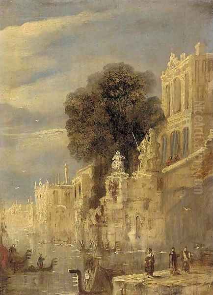 Palazzos on a Venetian backwater Oil Painting by Joseph Mallord William Turner