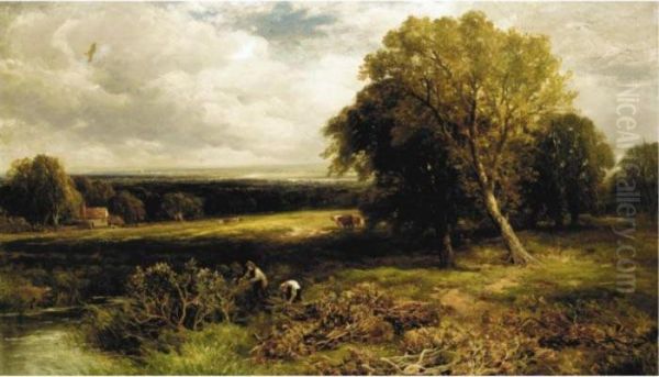 Gathering Wood Oil Painting by Edmund Morison Wimperis