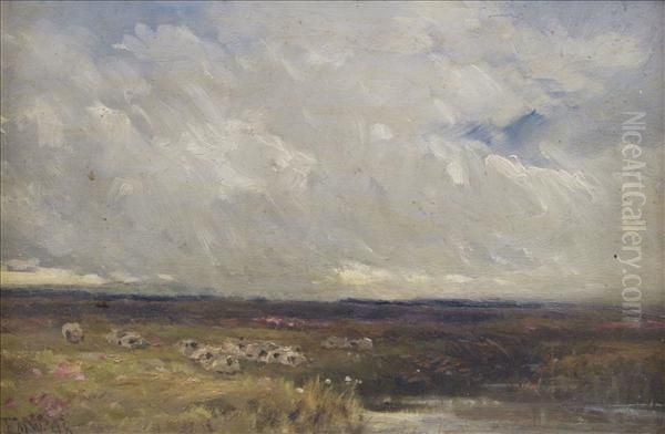 Moorlandscene Oil Painting by Edmund Morison Wimperis