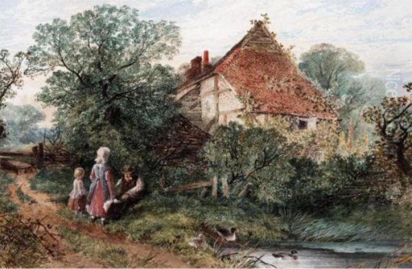 The Cottage Path Oil Painting by Edmund Morison Wimperis