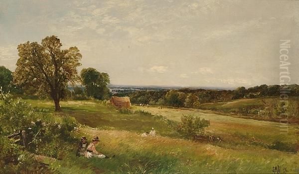 On The North Downs Oil Painting by Edmund Morison Wimperis