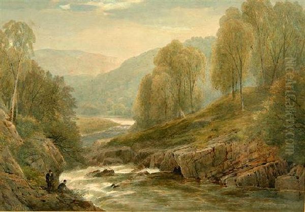 'river Llugwy Oil Painting by Edmund Morison Wimperis