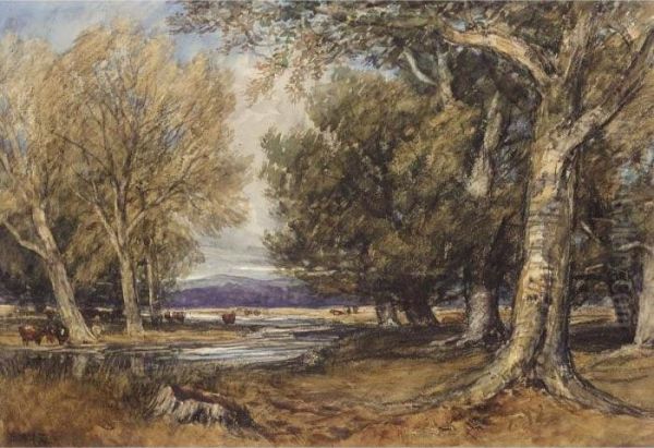 View In Surrey Oil Painting by Edmund Morison Wimperis