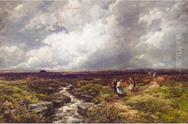 Gathering Peat Oil Painting by Edmund Morison Wimperis