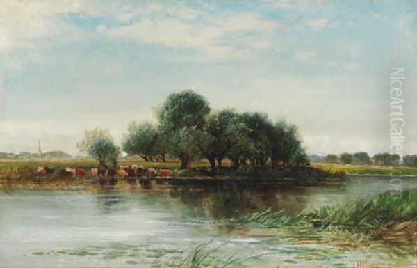 On The Ouse Oil Painting by Edmund Morison Wimperis