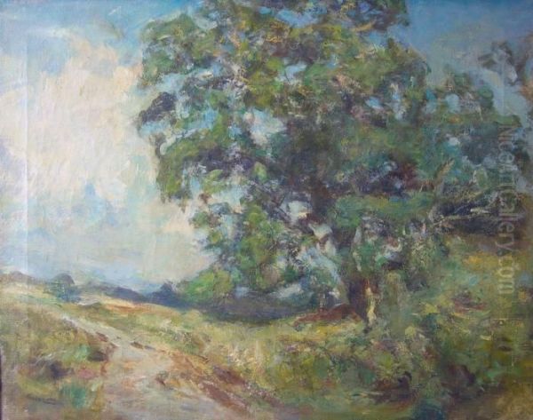 A Country Lane Oil Painting by James Lawton Wingate