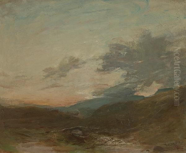 Sundown Arran Oil Painting by James Lawton Wingate