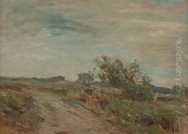 Farm Road Oil Painting by James Lawton Wingate