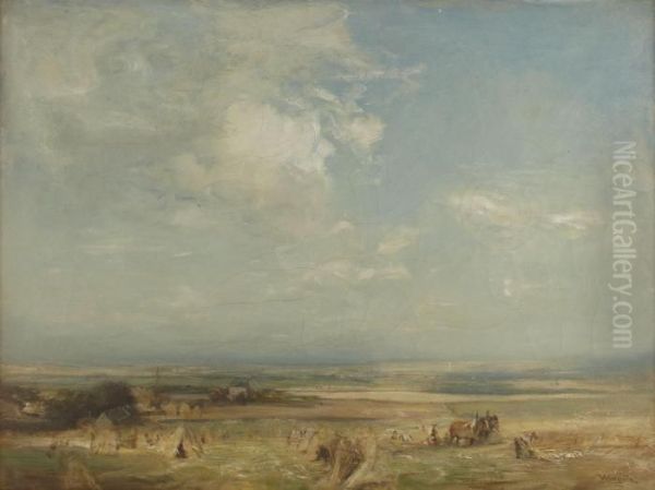 Harvest-time Oil Painting by James Lawton Wingate