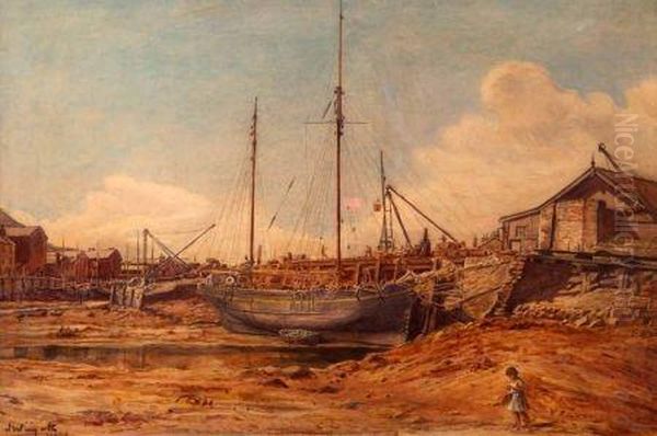 Ramsey Harbour Oil Painting by James Lawton Wingate