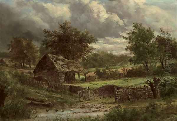 Near Selly Oak, Worcestershire Oil Painting by Joseph Thors