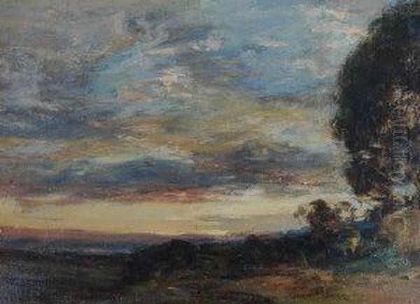 Windswept Landscape Oil Painting by James Lawton Wingate