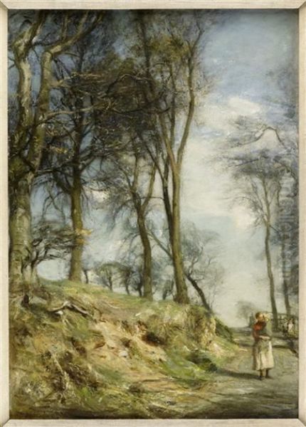 A Woodland Walk Oil Painting by James Lawton Wingate