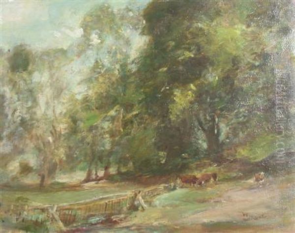 The Edge Of The Wood Oil Painting by James Lawton Wingate