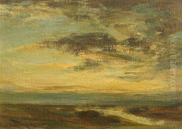 Sunset Over The Moors Oil Painting by James Lawton Wingate