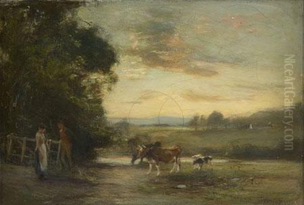 The Tryst Oil Painting by James Lawton Wingate