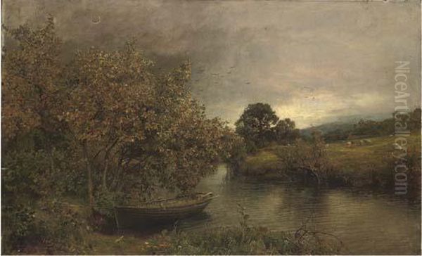 A Tranquil River In Summer Oil Painting by James Lawton Wingate