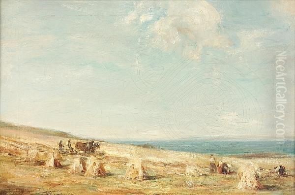 Harvest-time Oil Painting by James Lawton Wingate