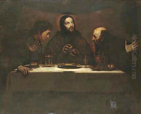 The Supper at Emmaus Oil Painting by Nicolas Tournier