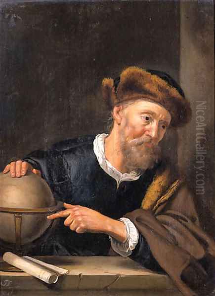 A scholar Oil Painting by Jacob Toorenvliet