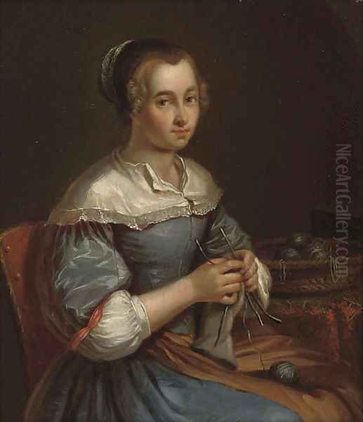 Portrait of a young woman Oil Painting by Jacob Toorenvliet