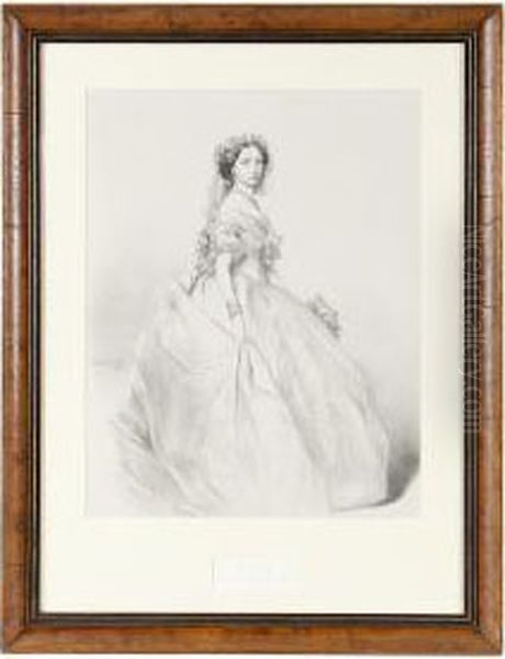 Full Length Portrait Of Princess Alice Oil Painting by Franz Xavier Winterhalter