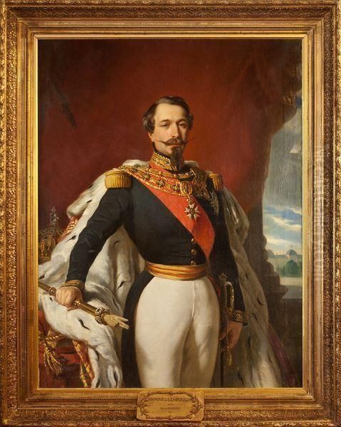 Portrait De L'empereur Napoleon Iii . Oil Painting by Franz Xavier Winterhalter