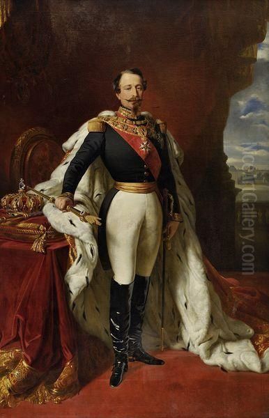 Portrait En Pied De L'empereur Napoleon Iii. Oil Painting by Franz Xavier Winterhalter