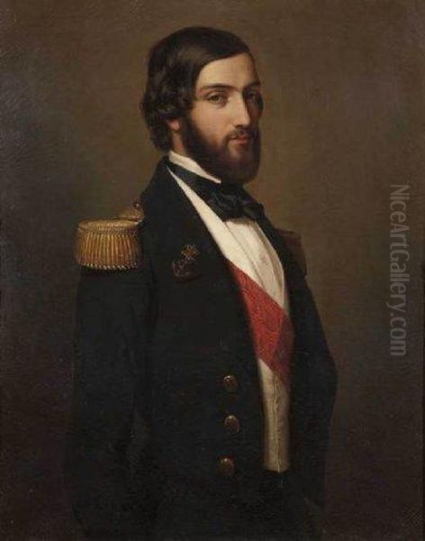 Portrait Du Prince De Joinville Oil Painting by Franz Xavier Winterhalter