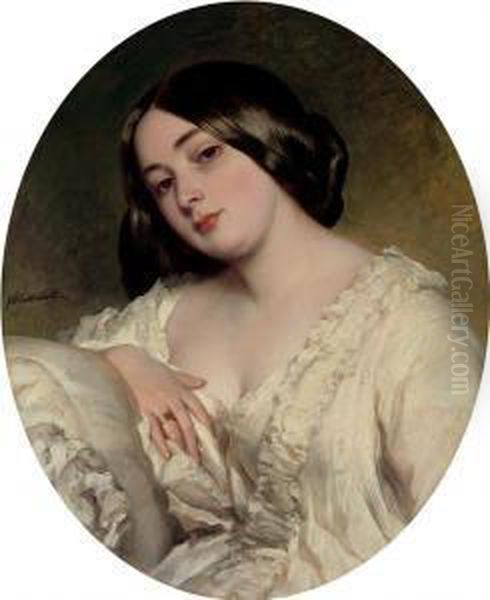 Portrait Of A Lady Oil Painting by Franz Xavier Winterhalter