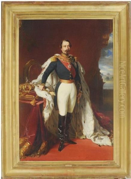 Portrait Of Napoleon Iii Oil Painting by Franz Xavier Winterhalter