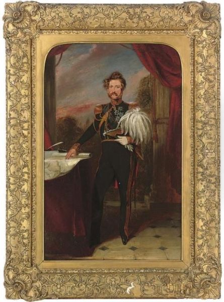 Portrait Of Don Carlos Maria Oil Painting by Franz Xavier Winterhalter