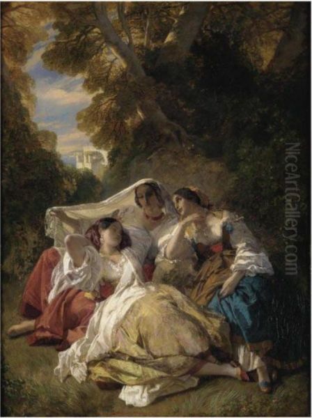 La Siesta Oil Painting by Franz Xavier Winterhalter