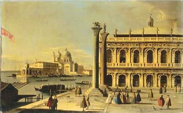 The Piazzetta, Venice, with the Libreria Oil Painting by Francesco Tironi