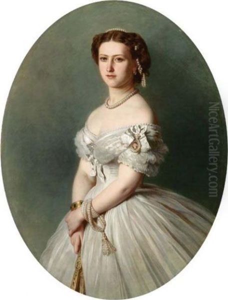 Ritratto Della Principessa Reale Vittoria Adelaide Maria Luisa Oil Painting by Franz Xavier Winterhalter