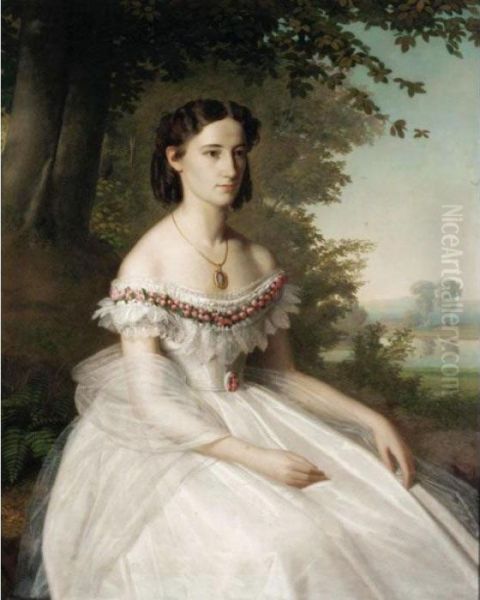 Portrait Of A Lady Oil Painting by Franz Xavier Winterhalter