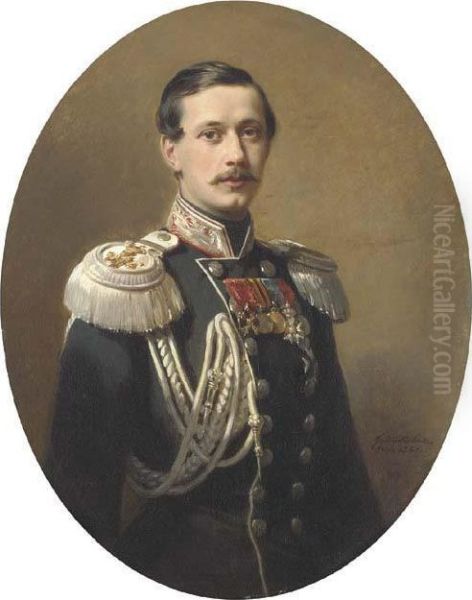 Portrait Of Count Paul Andreievich Shouvaloff In The Uniform Of His Majesty Suite Oil Painting by Franz Xavier Winterhalter